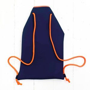 TRIANGL navy neoprene bag with neon orange trim